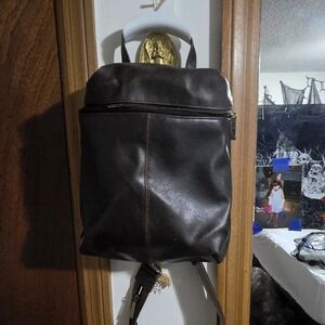 Brown Leather Backpack